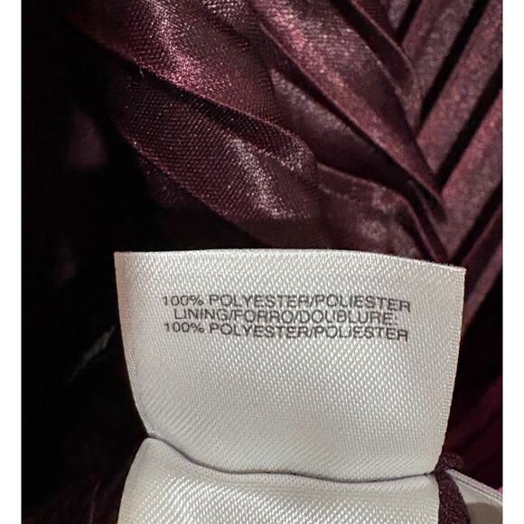 Anne Klein Purple/Pink Ombre Pleated Tie Neck Midi Cocktail Dress Size 4 NWT - Picture 7 of 10